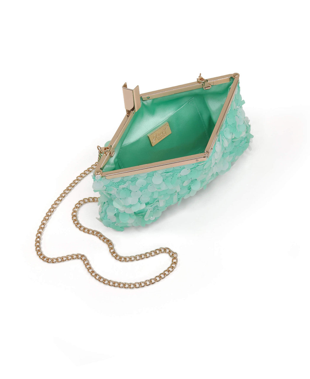 badgley-mischka-briar-clutch-mint-pailletten-abendtasche image 4