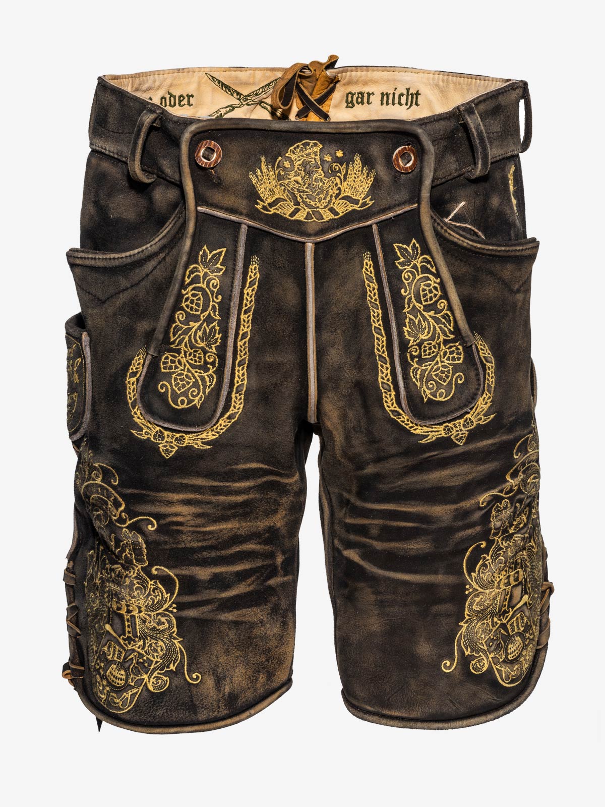 himmel-arsch-zwirn-gambrinus-lederhose-wildbock-mit-g-rtel image 2