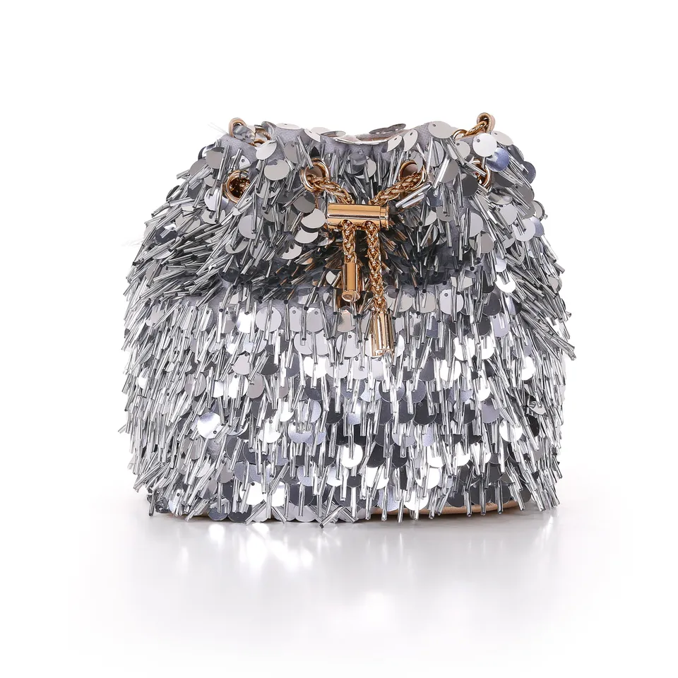badgley-mischka-piper-bucket-bag-silber-gold-pailletten image 1