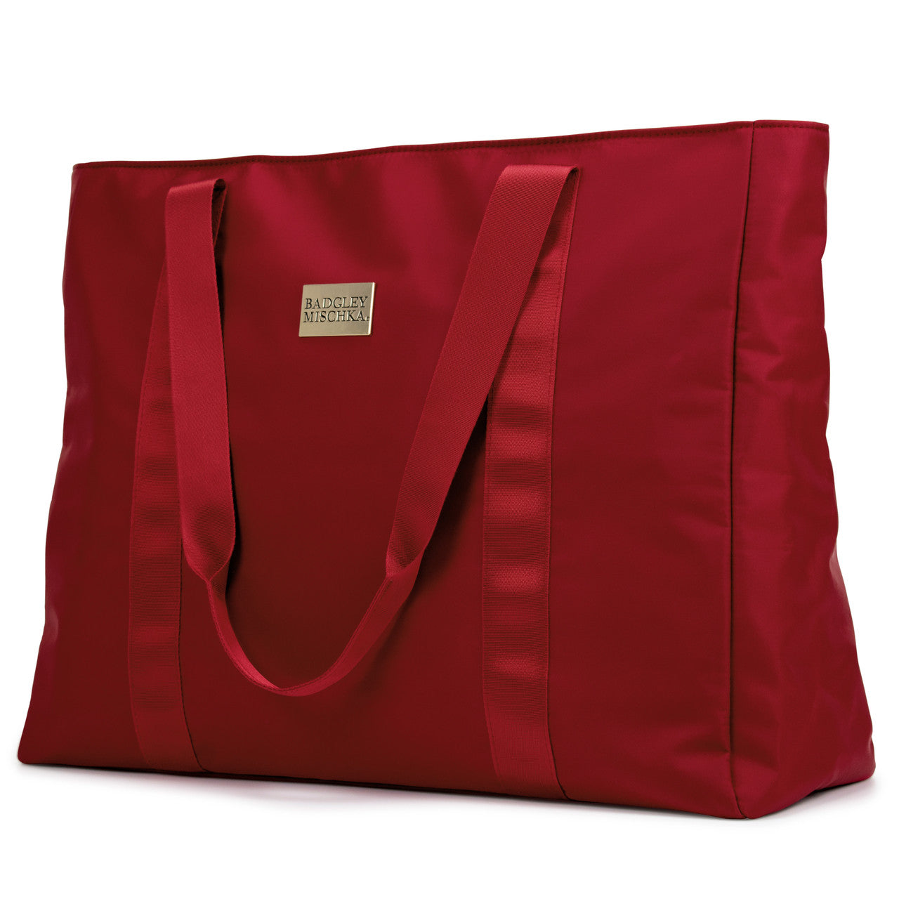 badgley-mischka-travel-weekender-tote-tasche-burgundy-nylon image 2