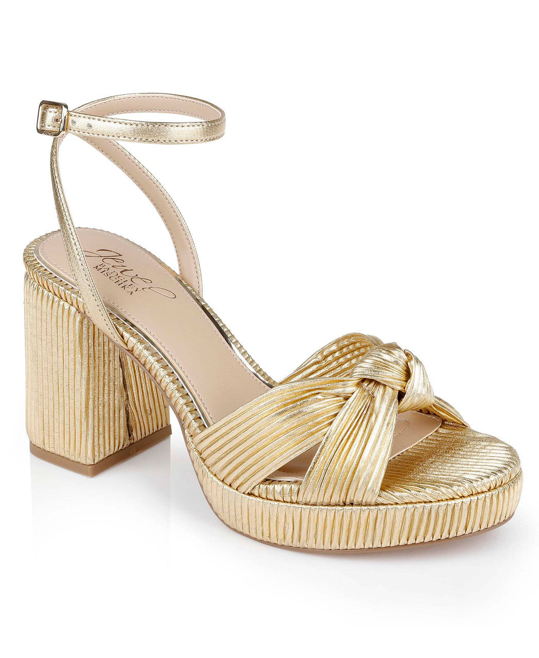 badgley-mischka-tyler-pumps-blockabsatz-silver-fabric image 8