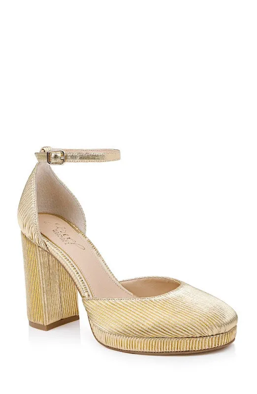 badgley-mischka-stephanie-pumps-silber-plattform-blockabsatz image 1
