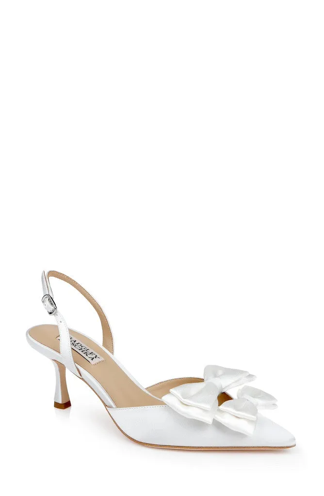 badgley-mischka-giovanna-slingpumps-white-satin-65-mm-schleife image 1