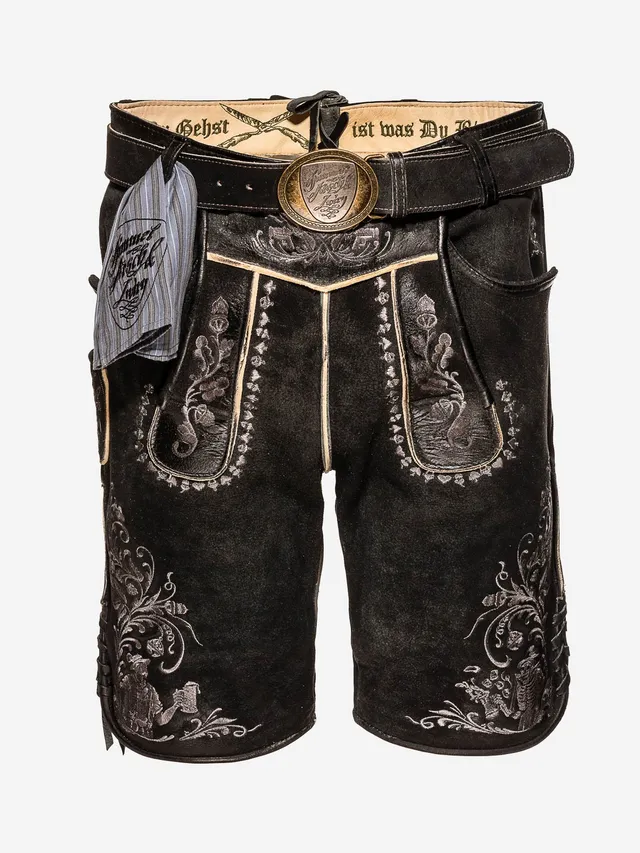 himmel-arsch-zwirn-boandlkaspar-lederhose-wildbock-mit-g-rtel image 1
