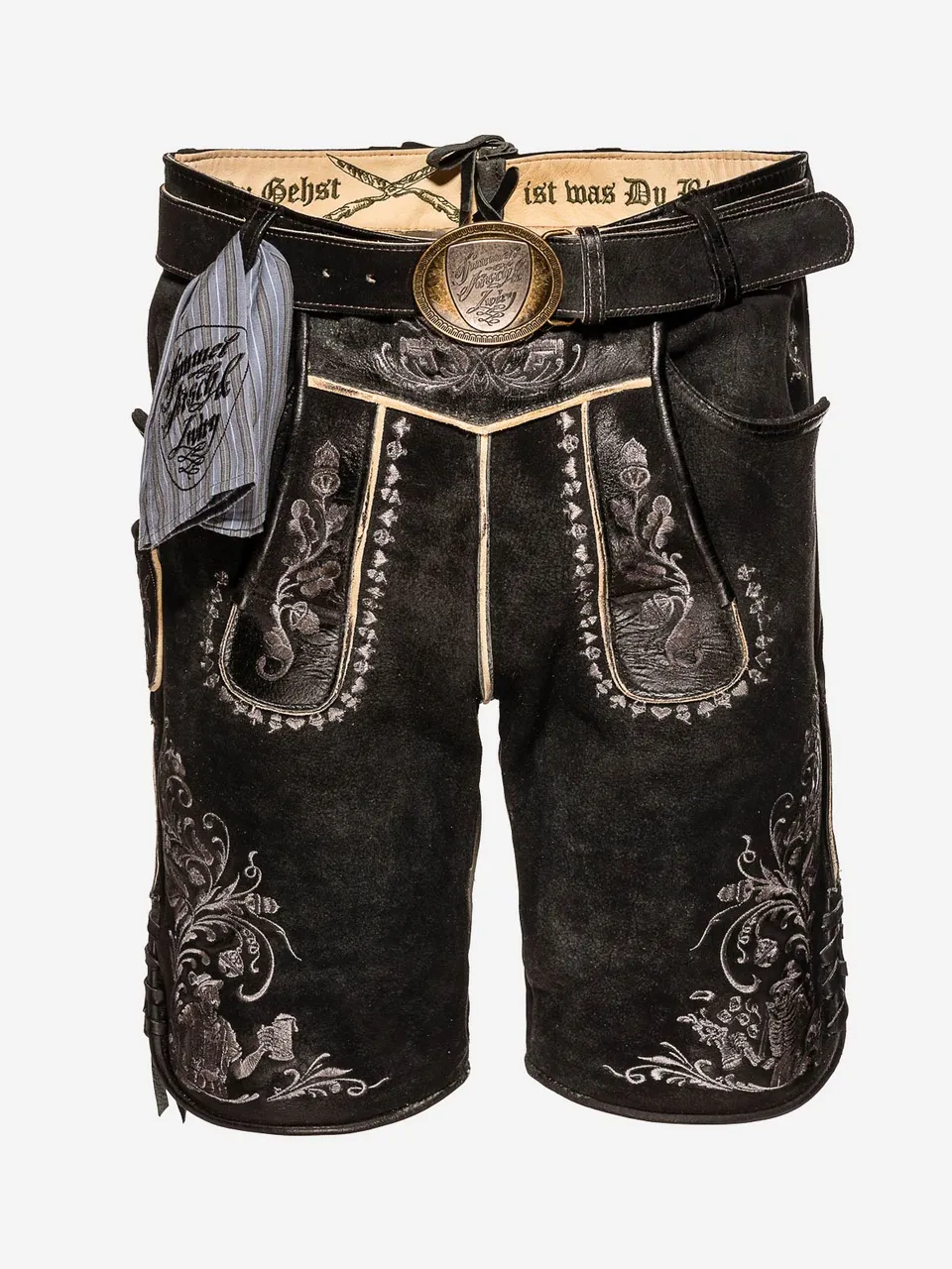 himmel-arsch-zwirn-boandlkaspar-lederhose-wildbock-mit-g-rtel image 1
