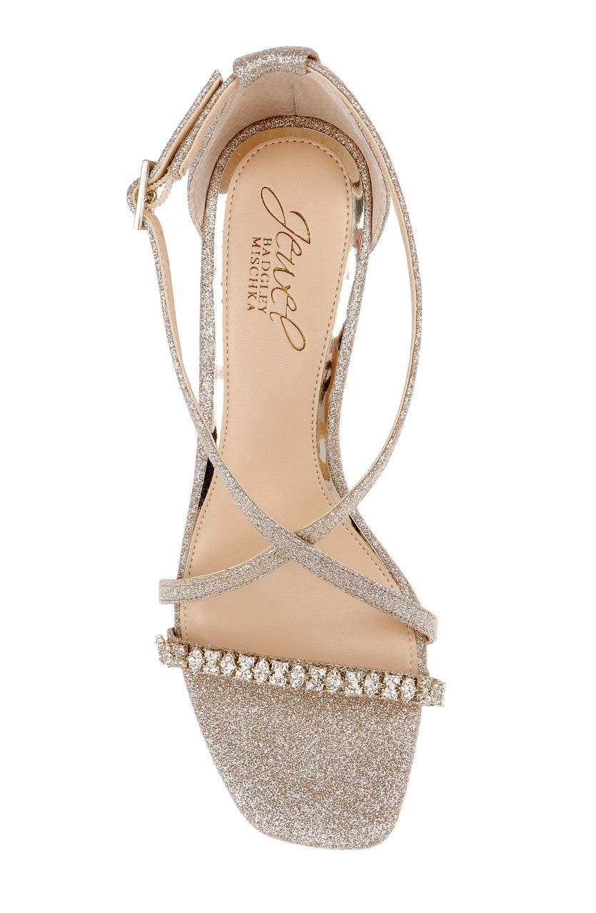 badgley-mischka-adelynn-keilabsatz-champagne-80-mm-glitzer image 5