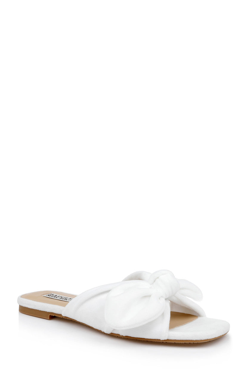 badgley-mischka-darla-slide-sandalen-white-stoff-schleife image 7