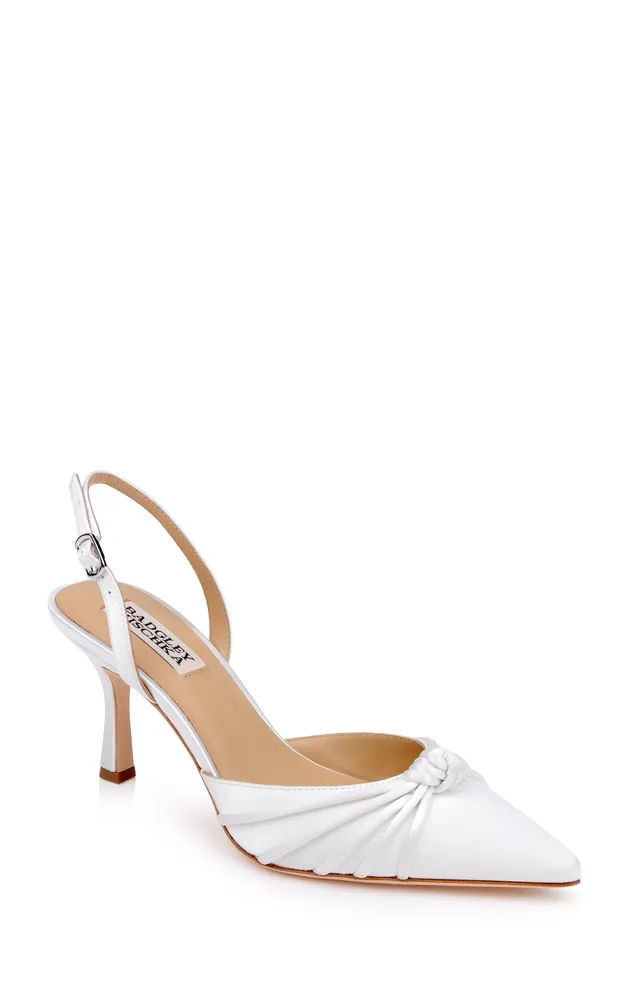 badgley-mischka-yena-slingback-pumps-wei-satin-braut image 1