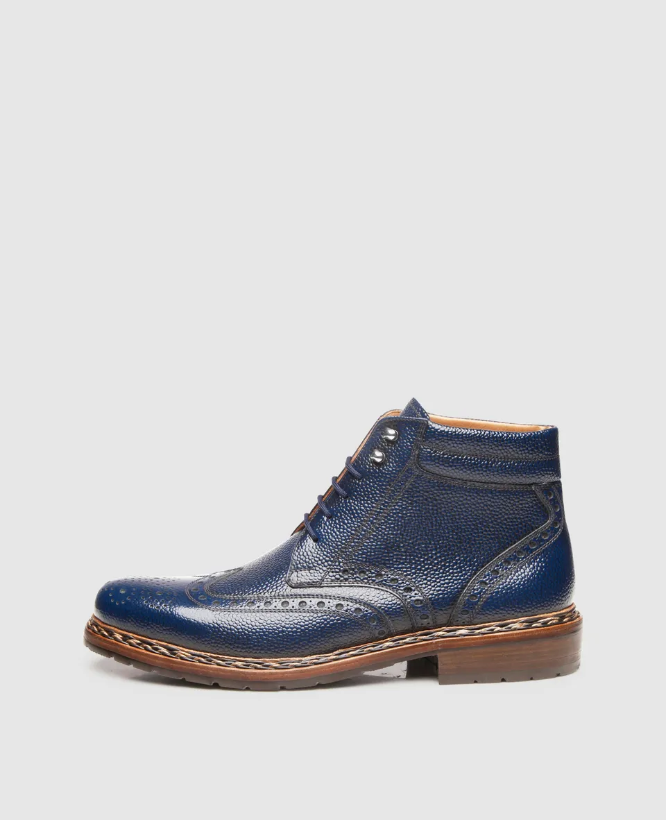 heinrich-dinkelacker-buda-full-brogue-ag-boot-blau-kalbsleder image 1