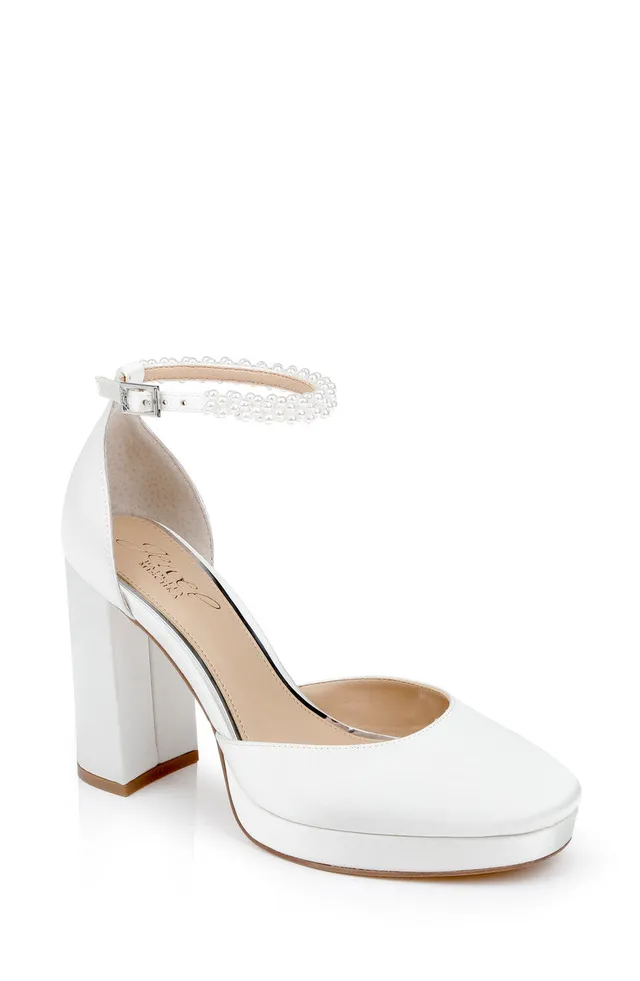 badgley-mischka-noble-pumps-ivory-satin-perlen-85-mm image 1