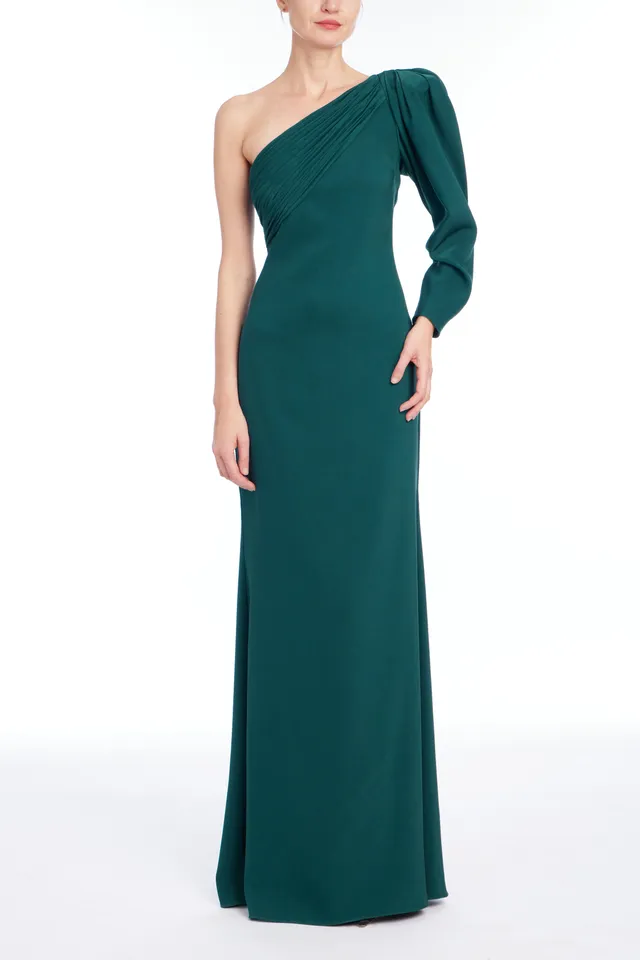 badgley-mischka-one-sleeve-gown-tannengr-n image 1