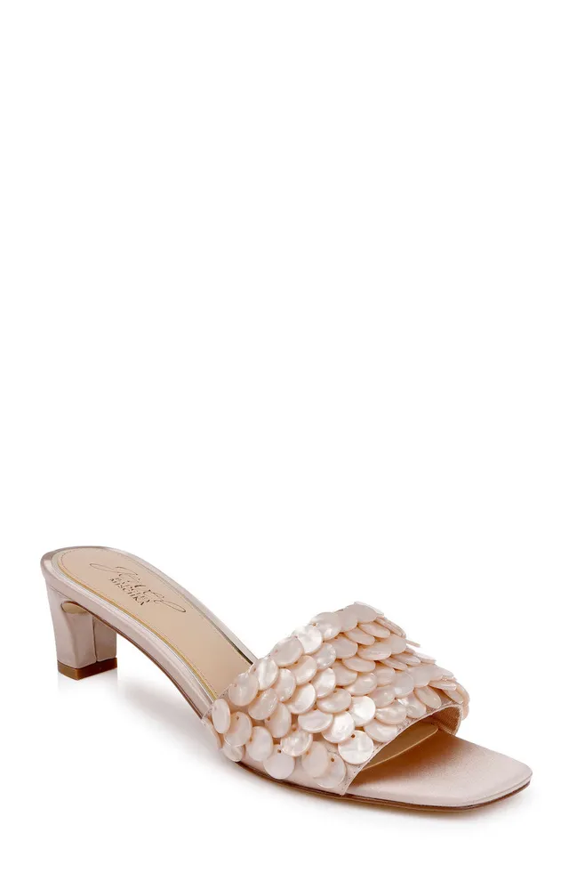 badgley-mischka-pacific-mules-ivory-satin-perlen-45mm image 1