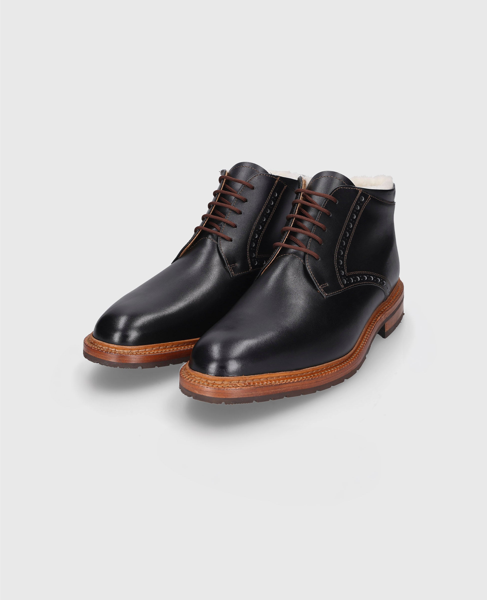 heinrich-dinkelacker-luzern-full-brogue-bc-boot-schwarz-lammfell image 2