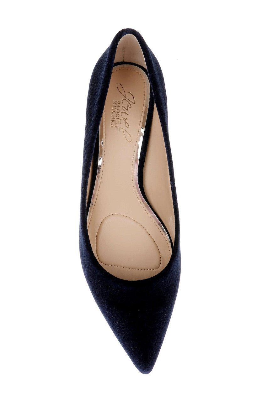 badgley-mischka-enola-jw5630-samt-pumps-navy-kittenabsatz image 5