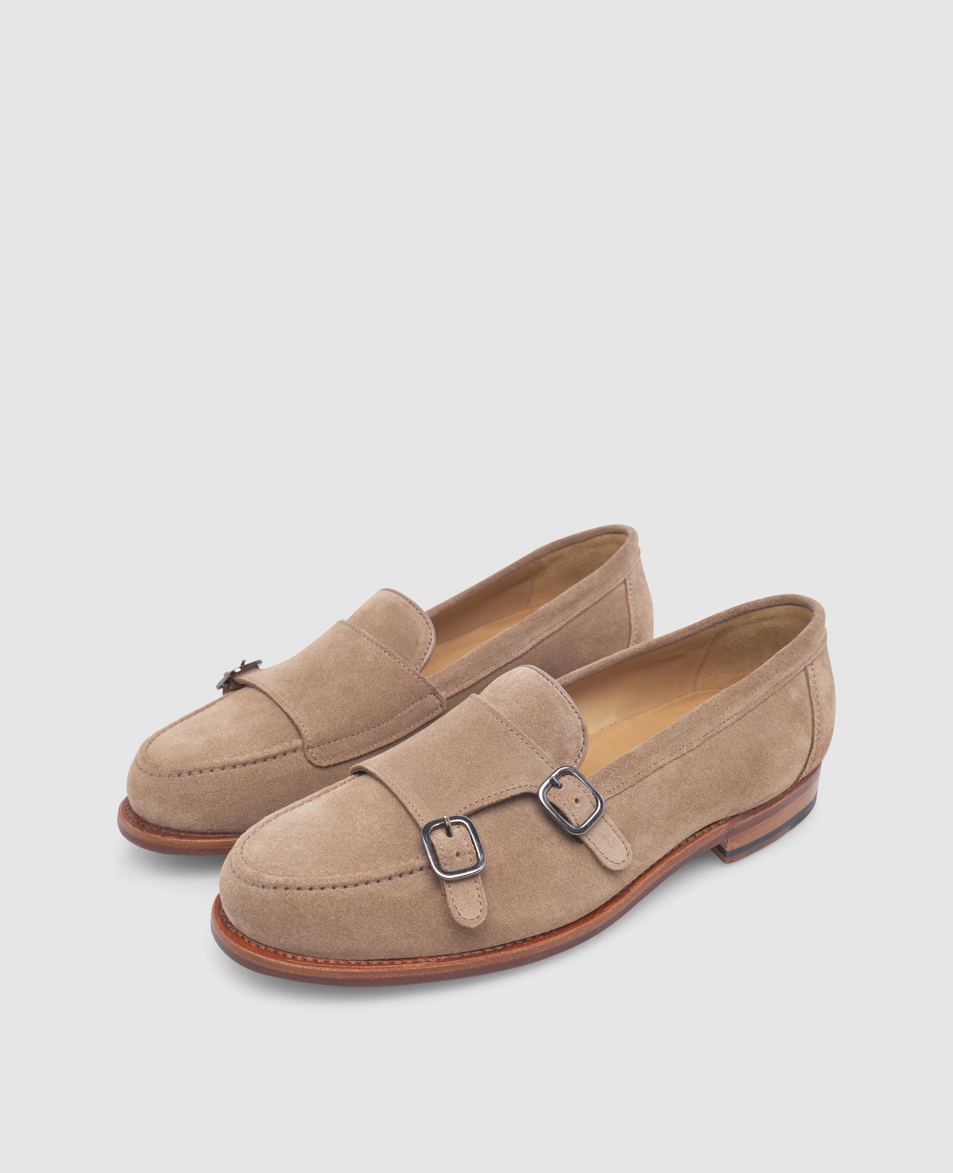 heinrich-dinkelacker-wien-double-monk-v-loafer-beige-velours image 2