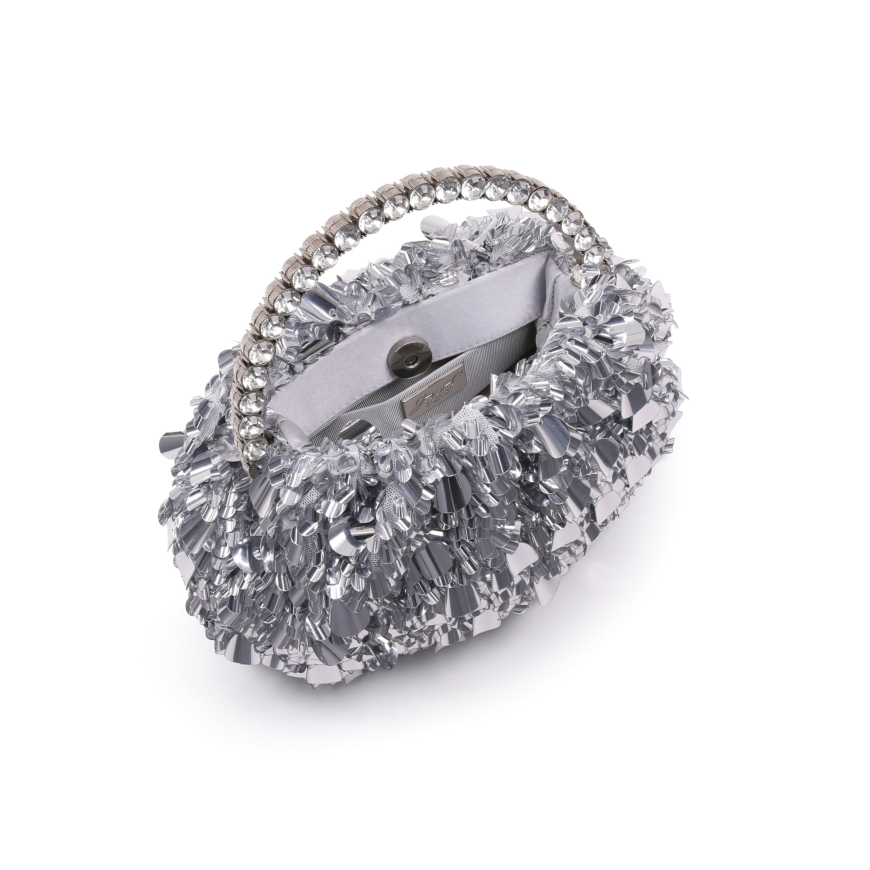 badgley-mischka-remy-pouch-clutch-pailletten-silber image 3