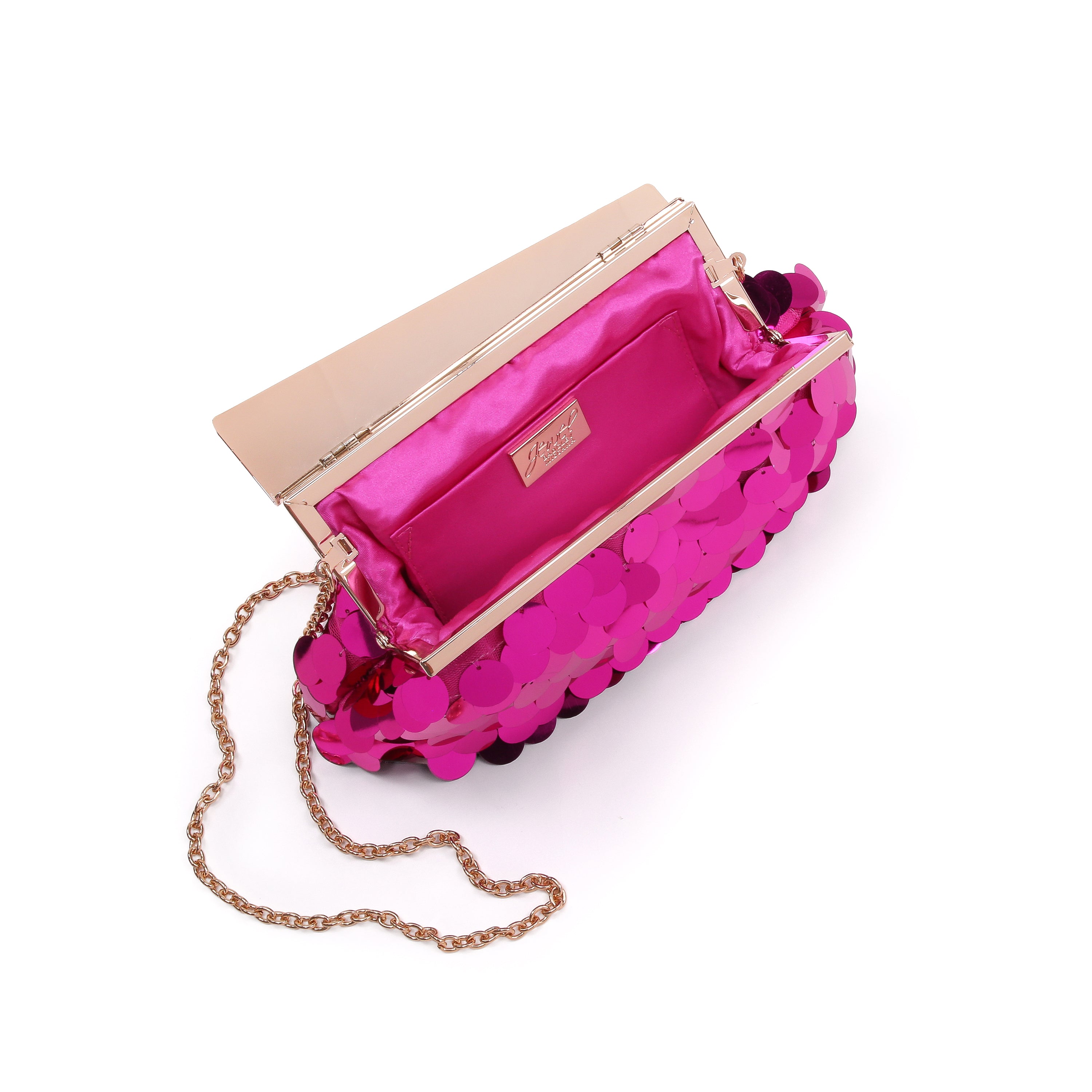 badgley-mischka-edie-clutch-pink-pailletten-kette image 4