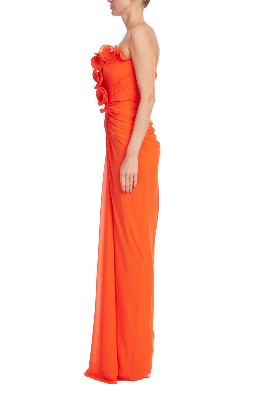 badgley-mischka-strapless-gown-abendkleid-schwarz-georgette image 5