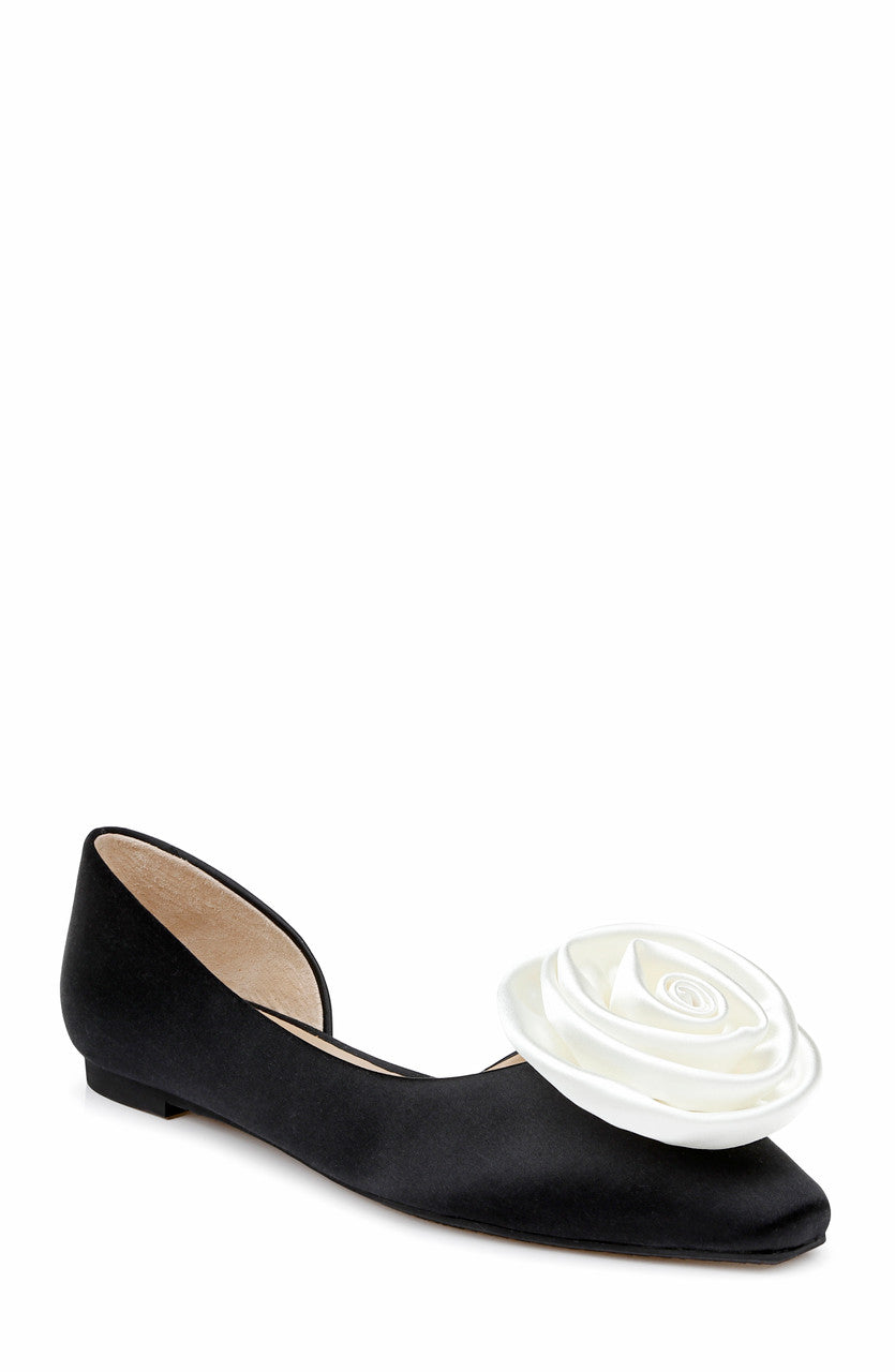 badgley-mischka-jana-d-orsay-ballerinas-schwarz-mit-blume image 7