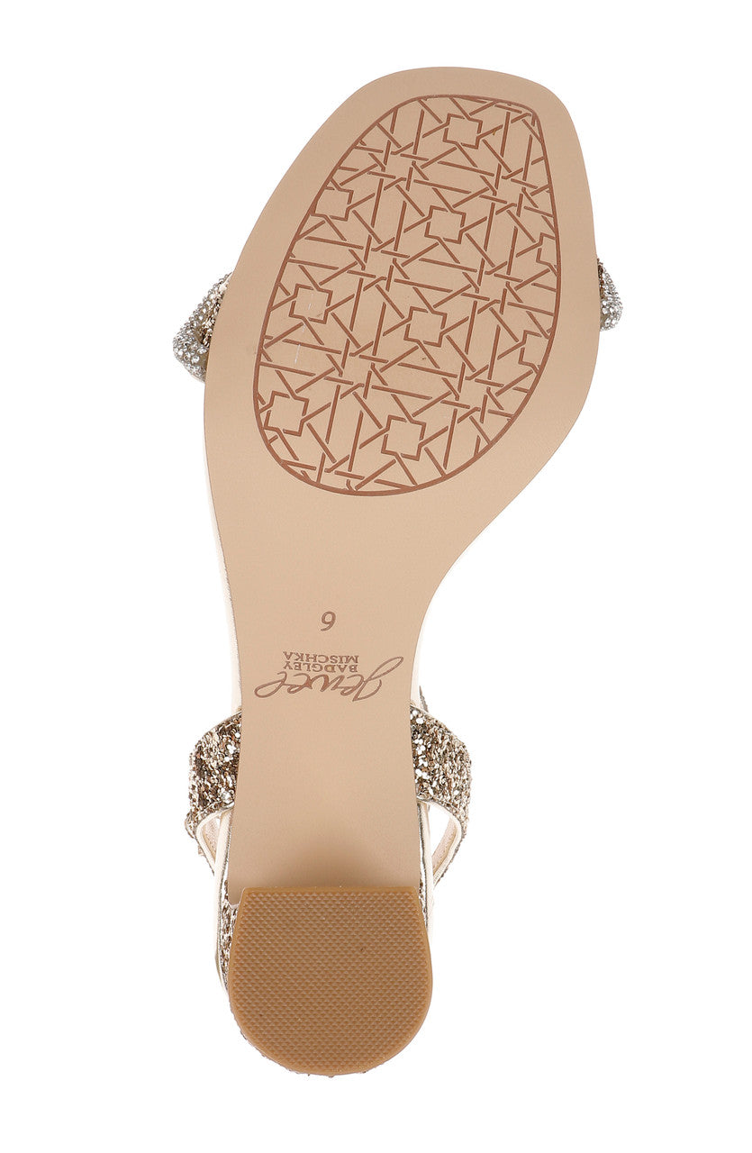 badgley-mischka-gem-glitzer-sandalette-gold-blockabsatz image 6