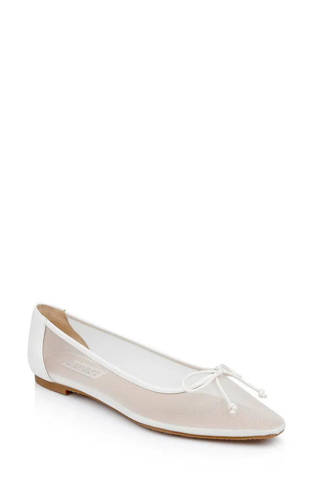 badgley-mischka-cam-flats-wei-leder-mit-schleife image 1