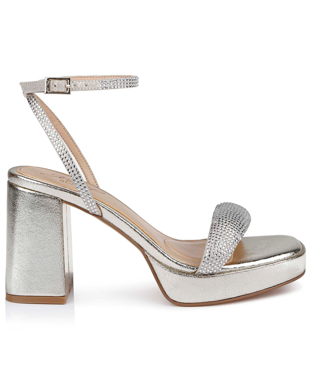 badgley-mischka-teddi-plateausandalette-silber-glitzer-12cm image 2