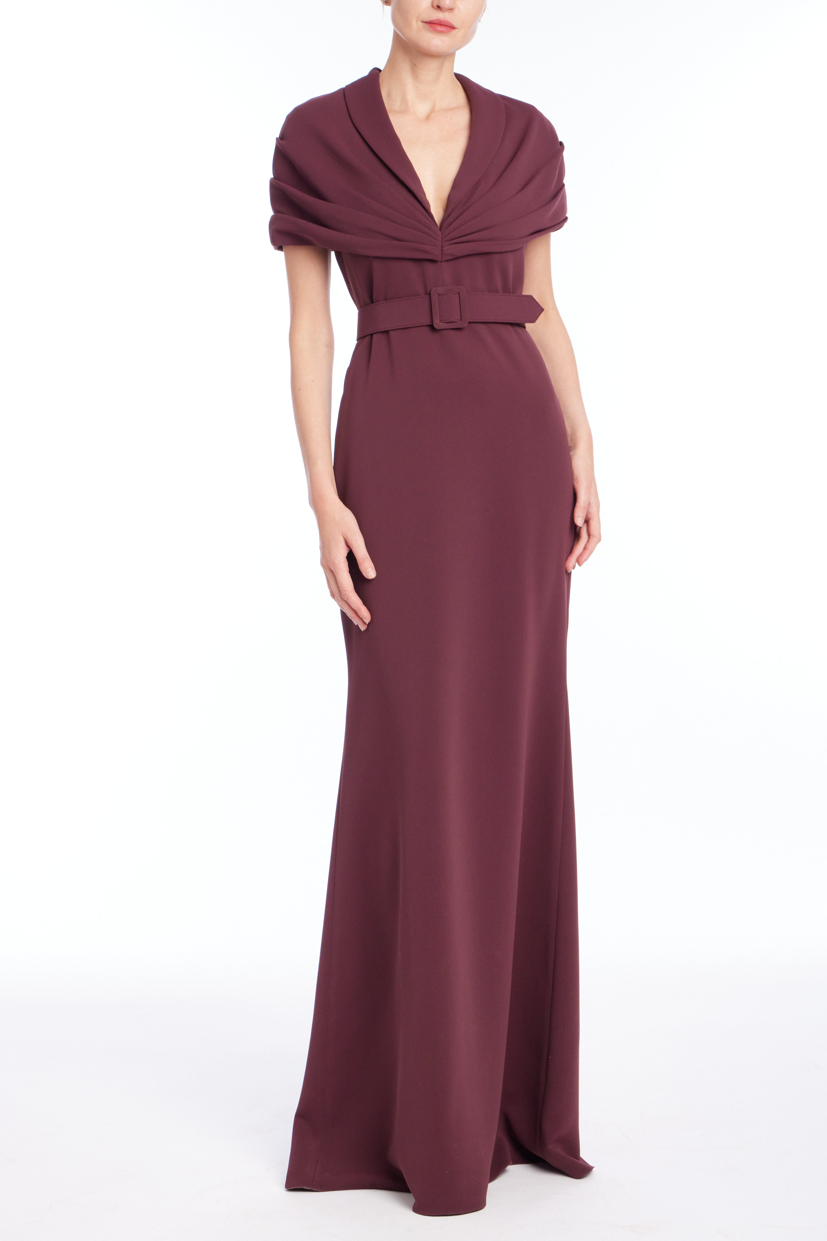badgley-mischka-cowl-neck-abendkleid-teal-lang-wasserfall image 4