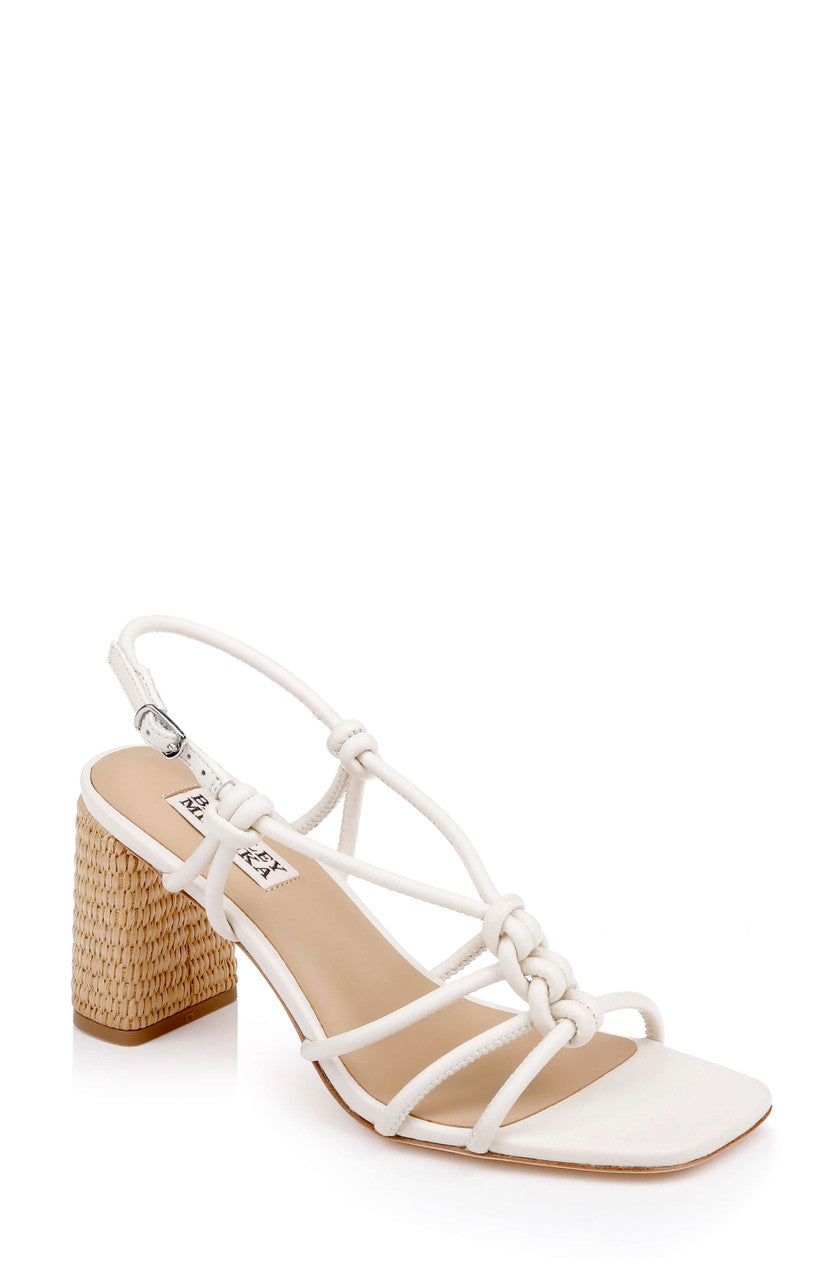 badgley-mischka-xiara-slingback-sandale-creme-leder-blockabsatz image 1