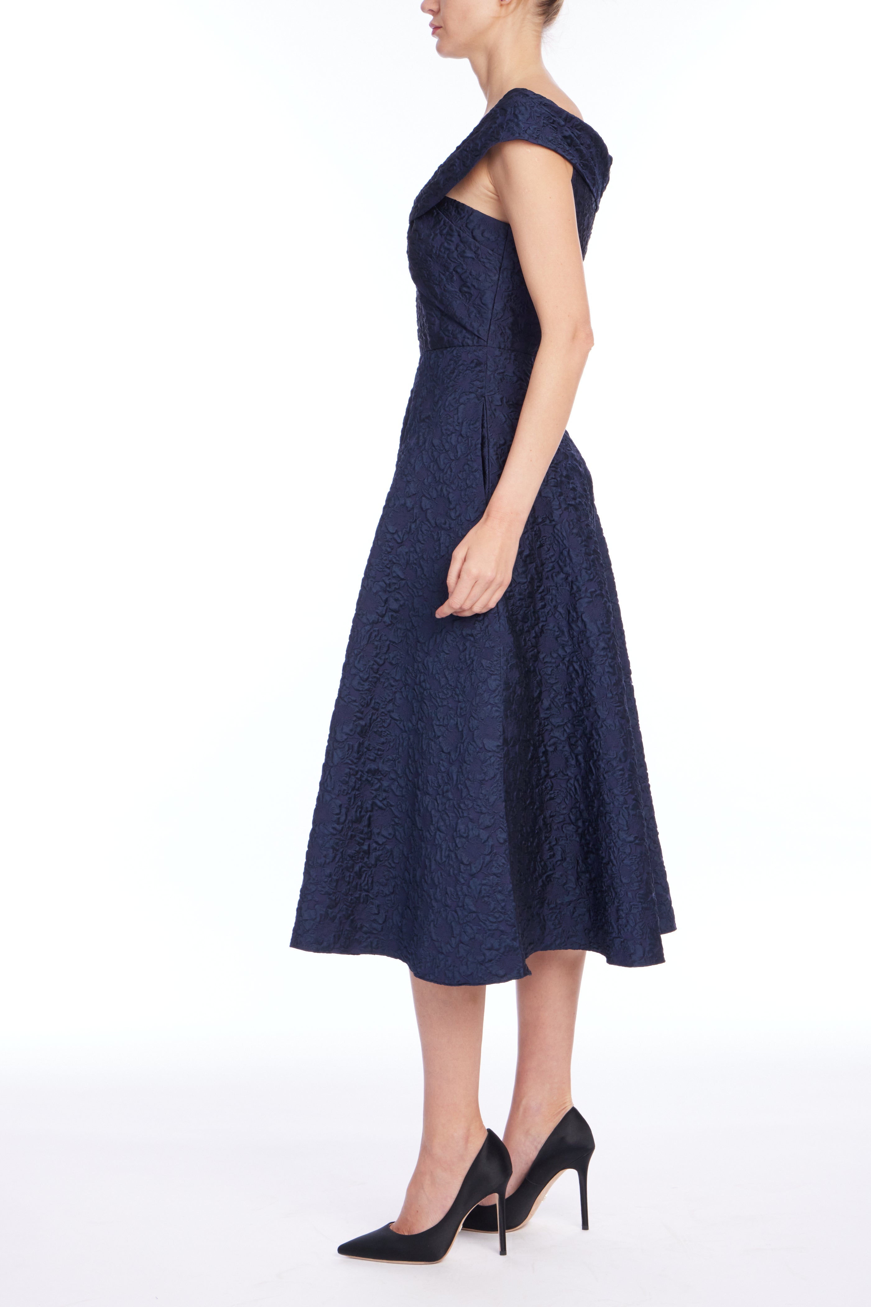 badgley-mischka-sc4650-cocktailkleid-jacquard-navy image 2
