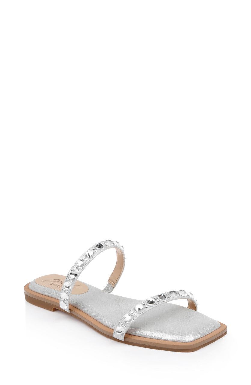 badgley-mischka-honesty-flache-sandalen-schwarz-strass image 1