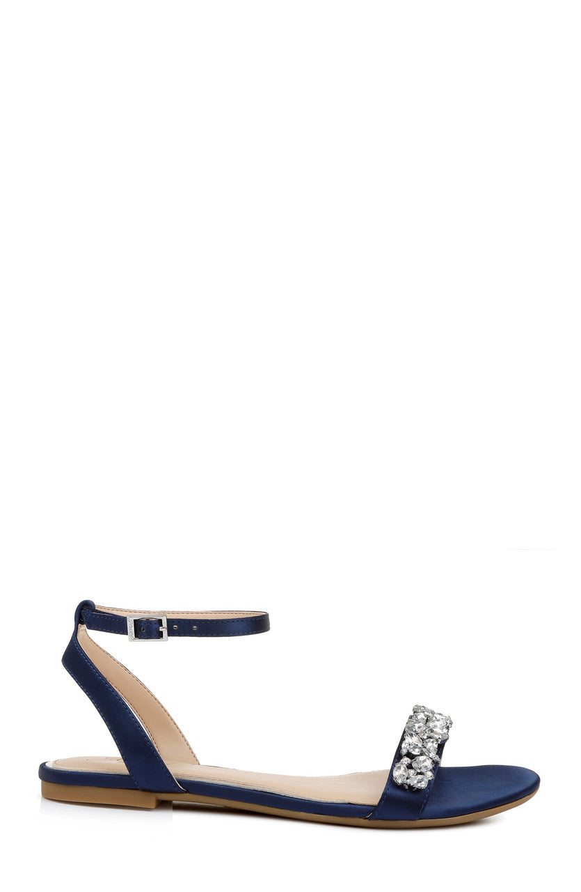 badgley-mischka-ohara-minimalist-crystal-flats-navy-strass image 2