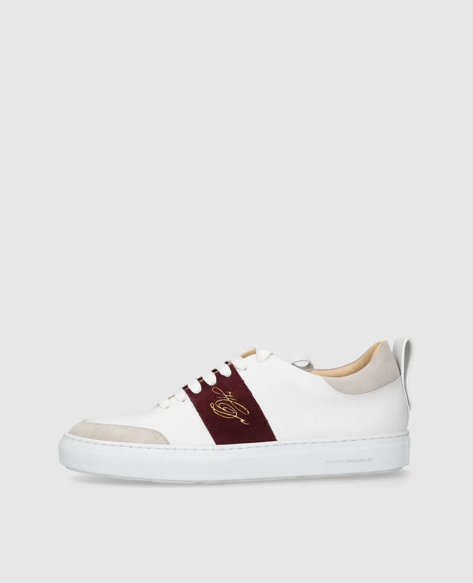 heinrich-dinkelacker-turin-tennis-sneaker-np-herrensneaker-wei-bordo image 1