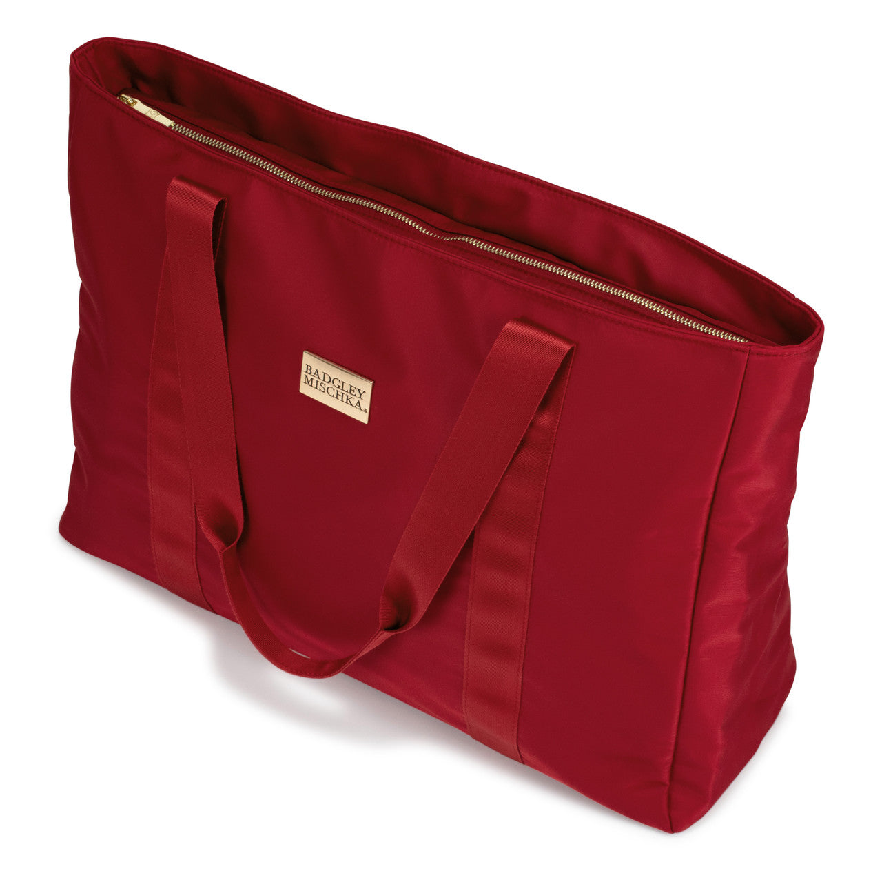 badgley-mischka-travel-weekender-tote-tasche-burgundy-nylon image 3