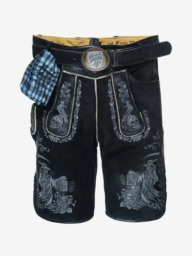 himmel-arsch-zwirn-boandl-zwanziger-lederhose-wildbock-mit-g-rtel-3 image 1