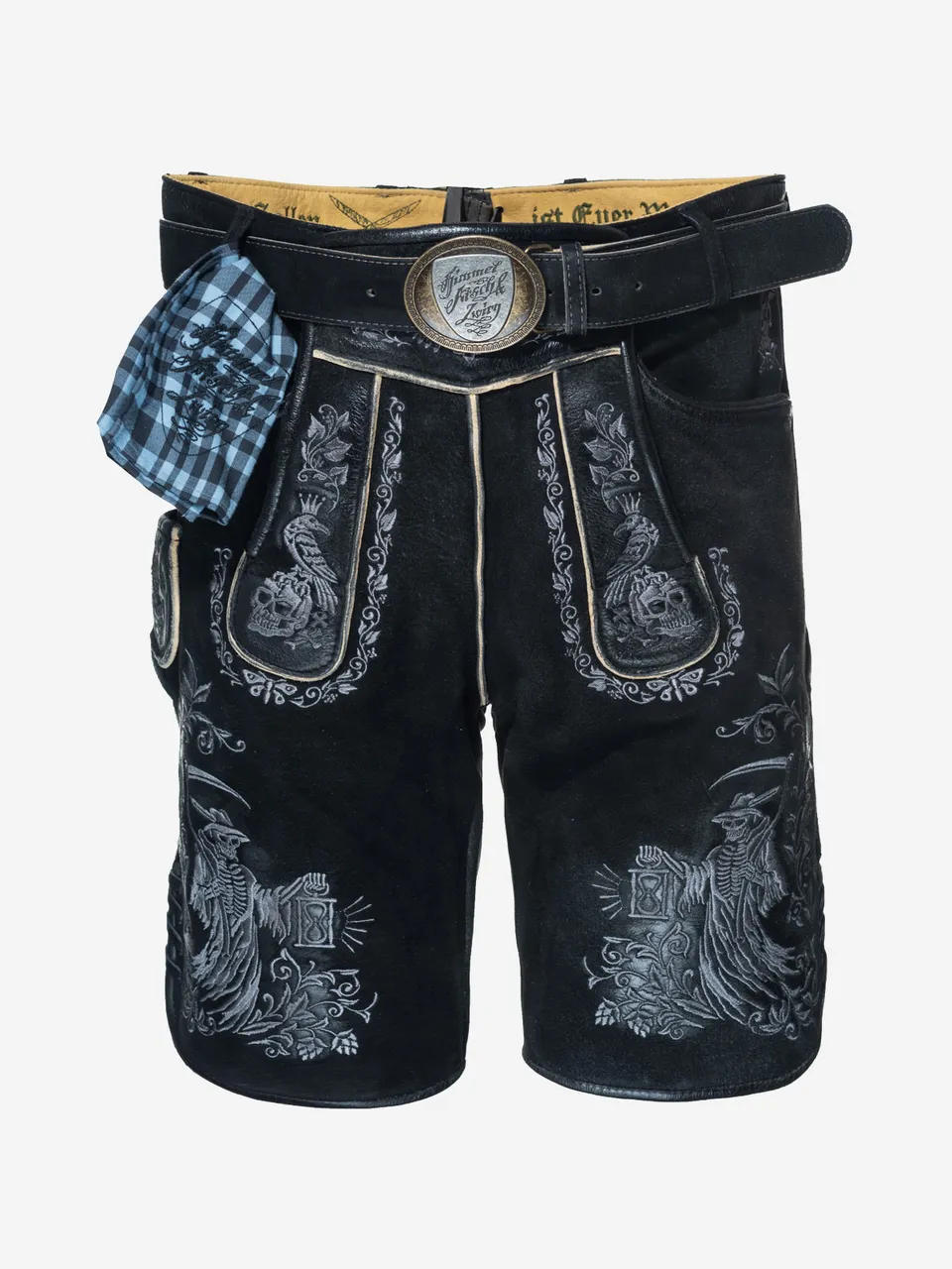 himmel-arsch-zwirn-boandl-zwanziger-lederhose-wildbock-mit-g-rtel-3 image 1