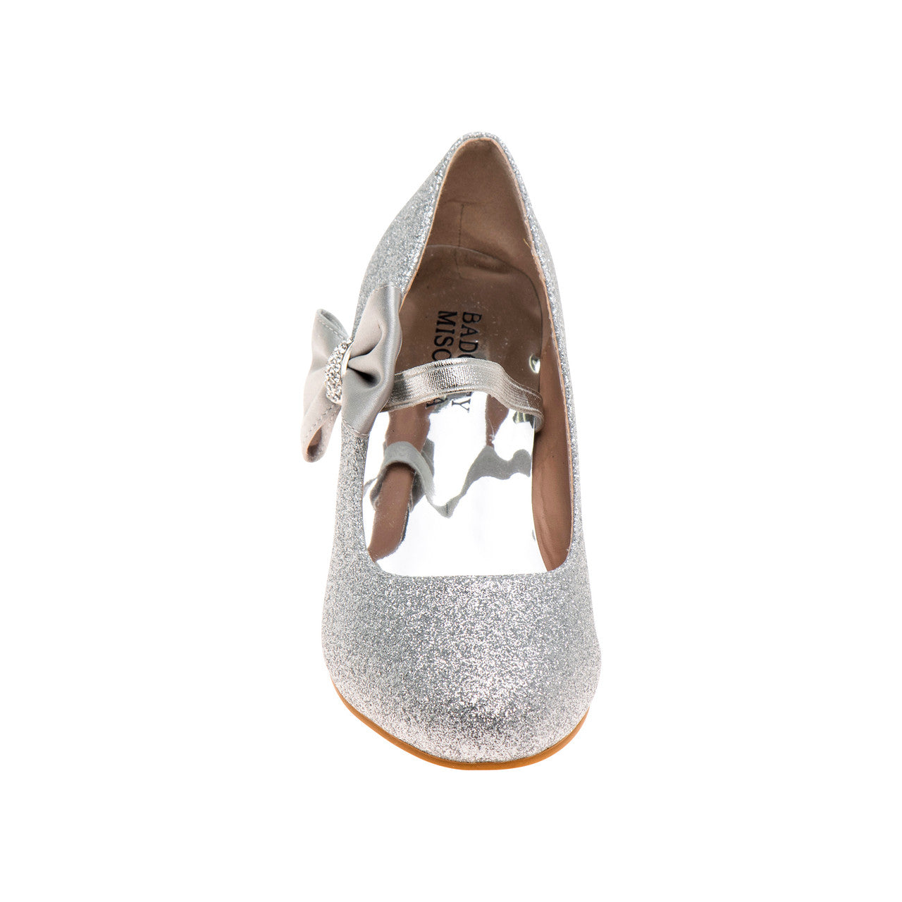 badgley-mischka-girls-glitzer-pumps-silber-2-zoll-schleife image 5