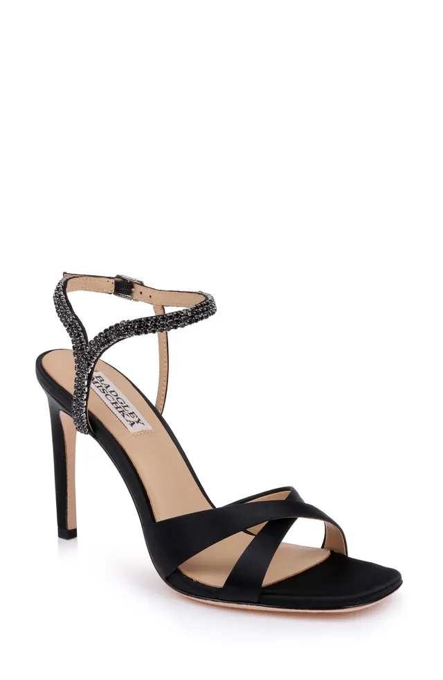 badgley-mischka-reagan-sandale-black-satin-kristall-stiletto image 1