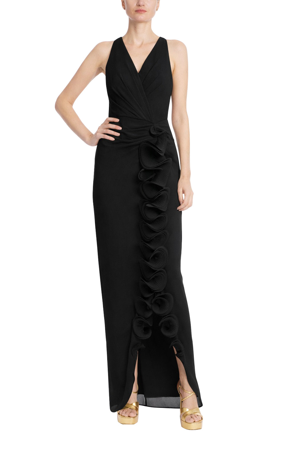 badgley-mischka-eg5133-abendkleid-lang-schwarz-mit-schlitz image 6