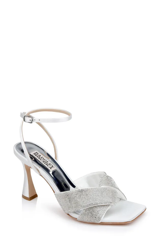 badgley-mischka-brinlee-sandaletten-white-satin-85-mm-stiletto image 1