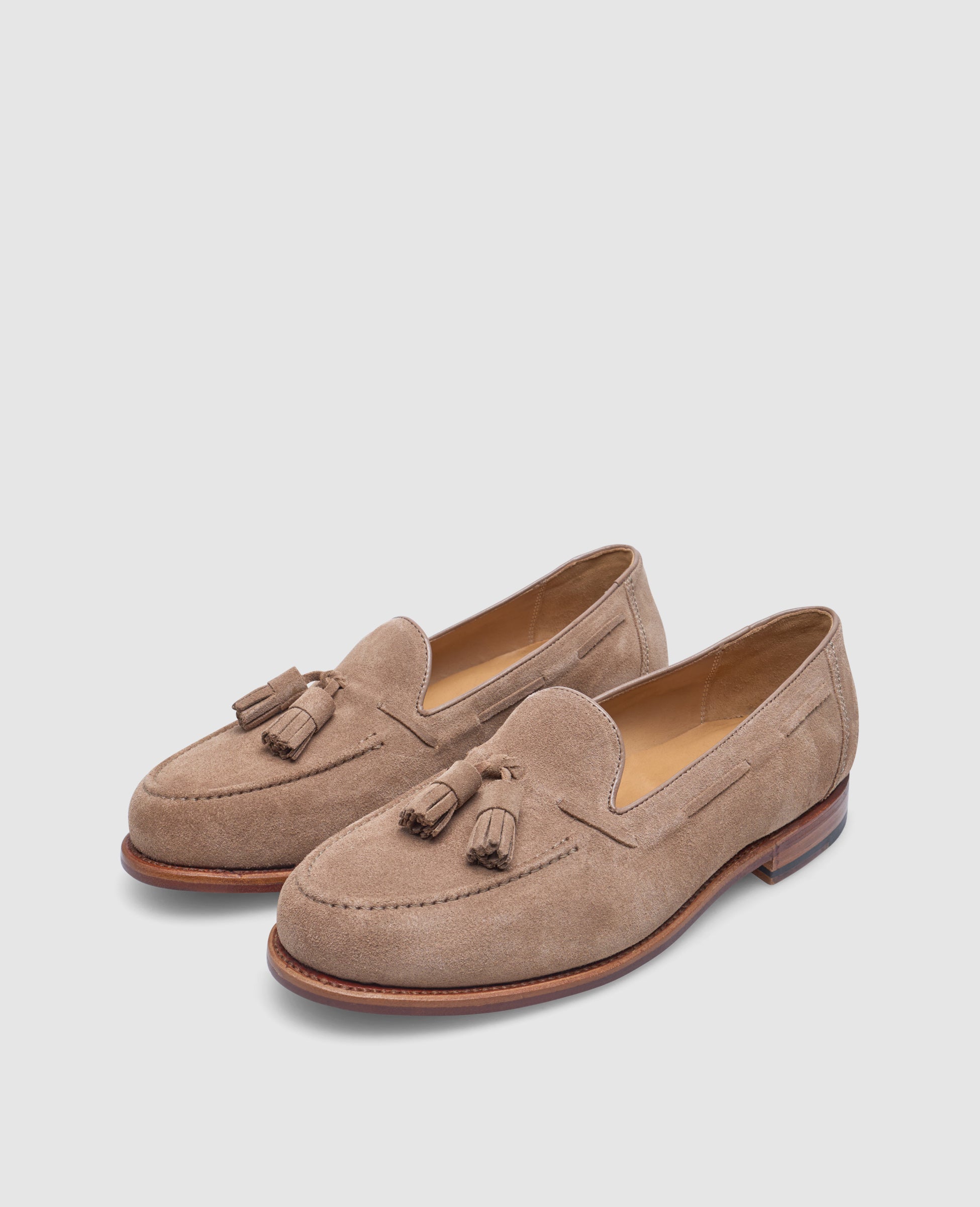 heinrich-dinkelacker-wien-plain-tassel-loafer-beige-velours image 2