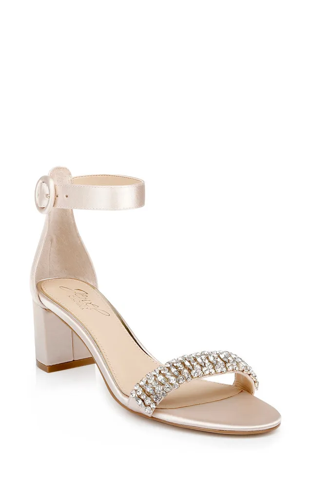 badgley-mischka-james-sandalen-champagne-strass-blockabsatz image 1