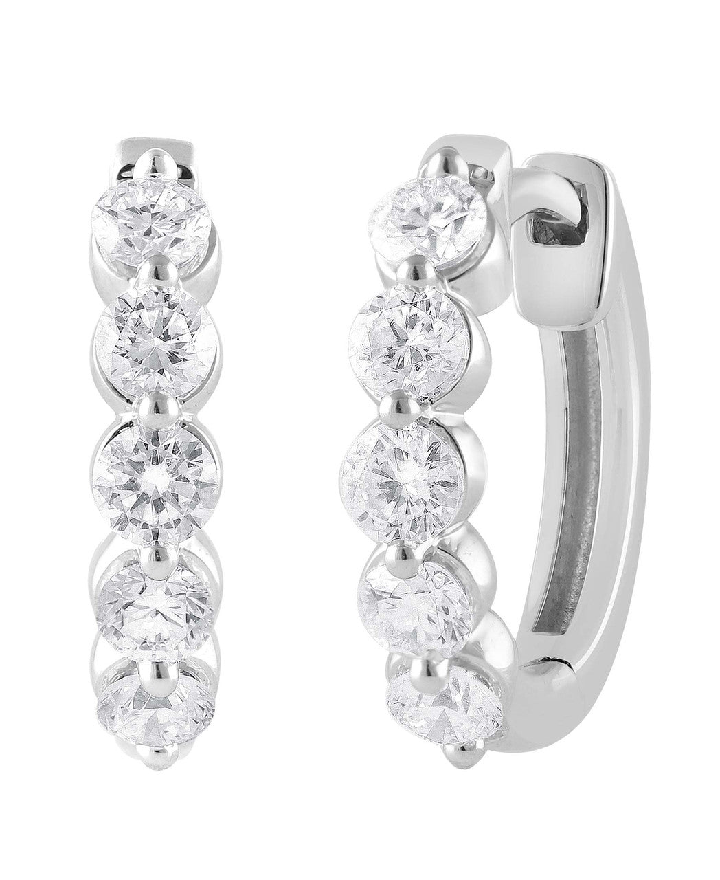 badgley-mischka-small-diamond-hoops-ohrringe-wei-gold-14k image 2