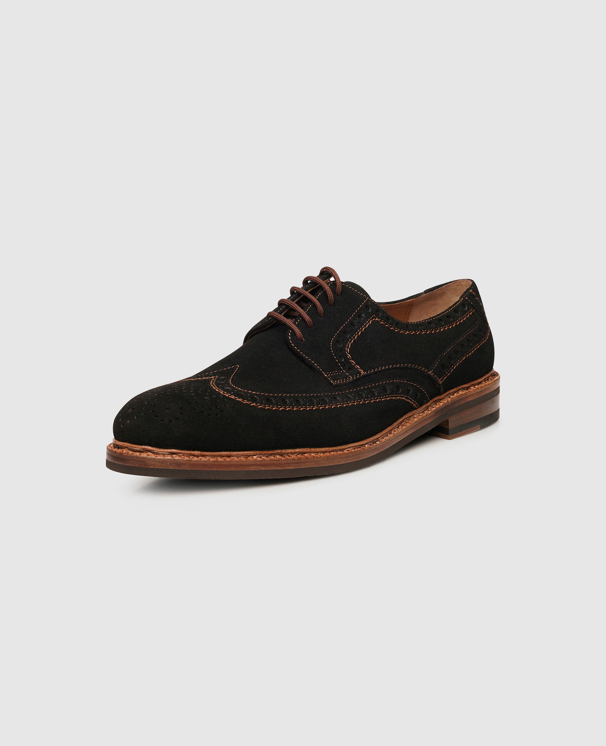 heinrich-dinkelacker-luzern-full-brogue-v-herrenschuhe-schwarz-velours image 2