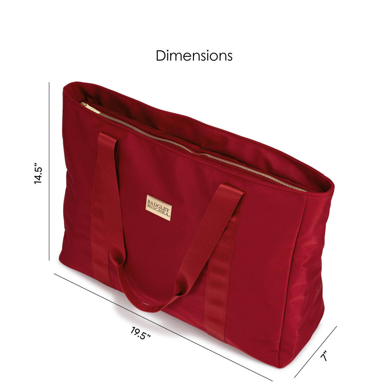 badgley-mischka-travel-weekender-tote-tasche-burgundy-nylon image 7