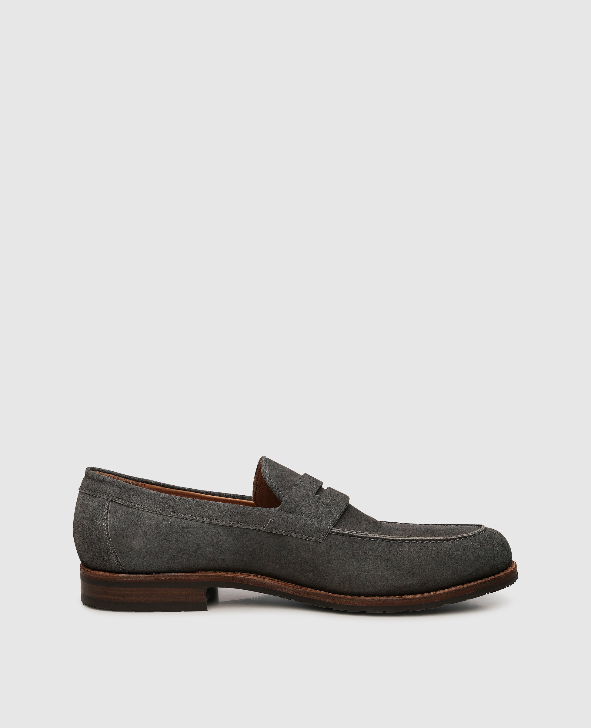 heinrich-dinkelacker-wien-plain-v-loafer-grau-velours image 3