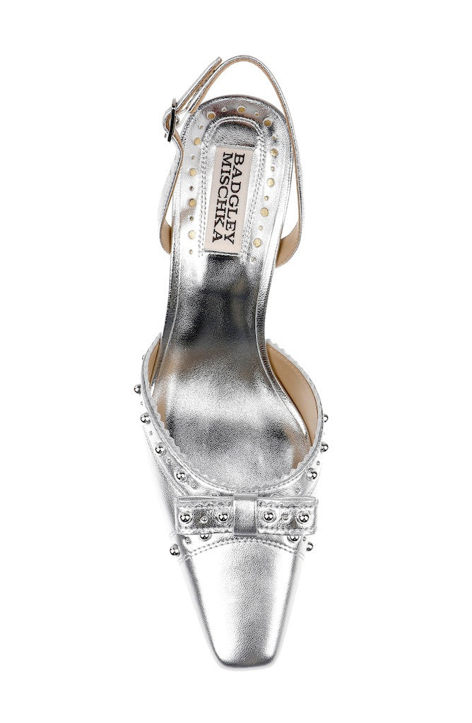 badgley-mischka-gizelle-mp7814-pumps-silber-leder-schleife-75mm image 5