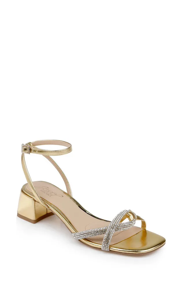 badgley-mischka-fern-sandalen-silver-leather-blockabsatz-40mm image 1
