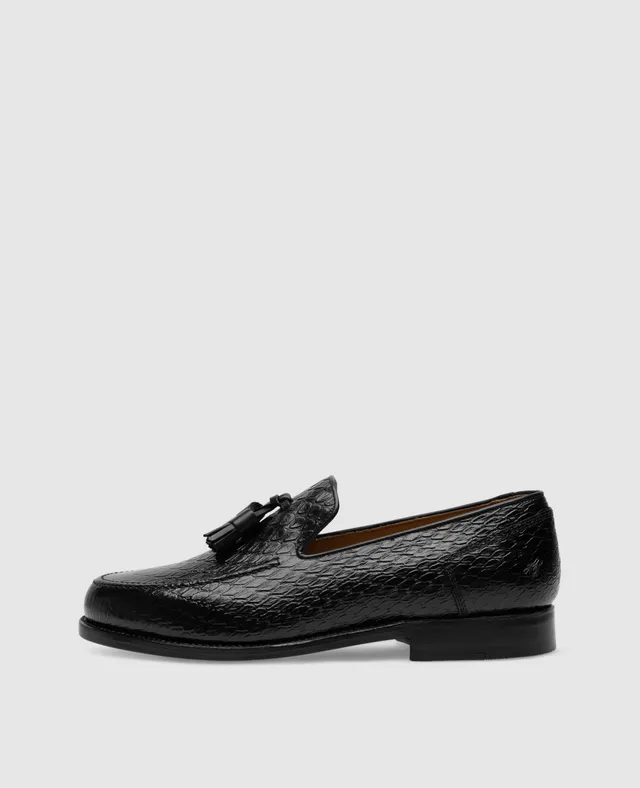 heinrich-dinkelacker-wien-plain-tassel-bc-loafer-schwarz-kroko image 1