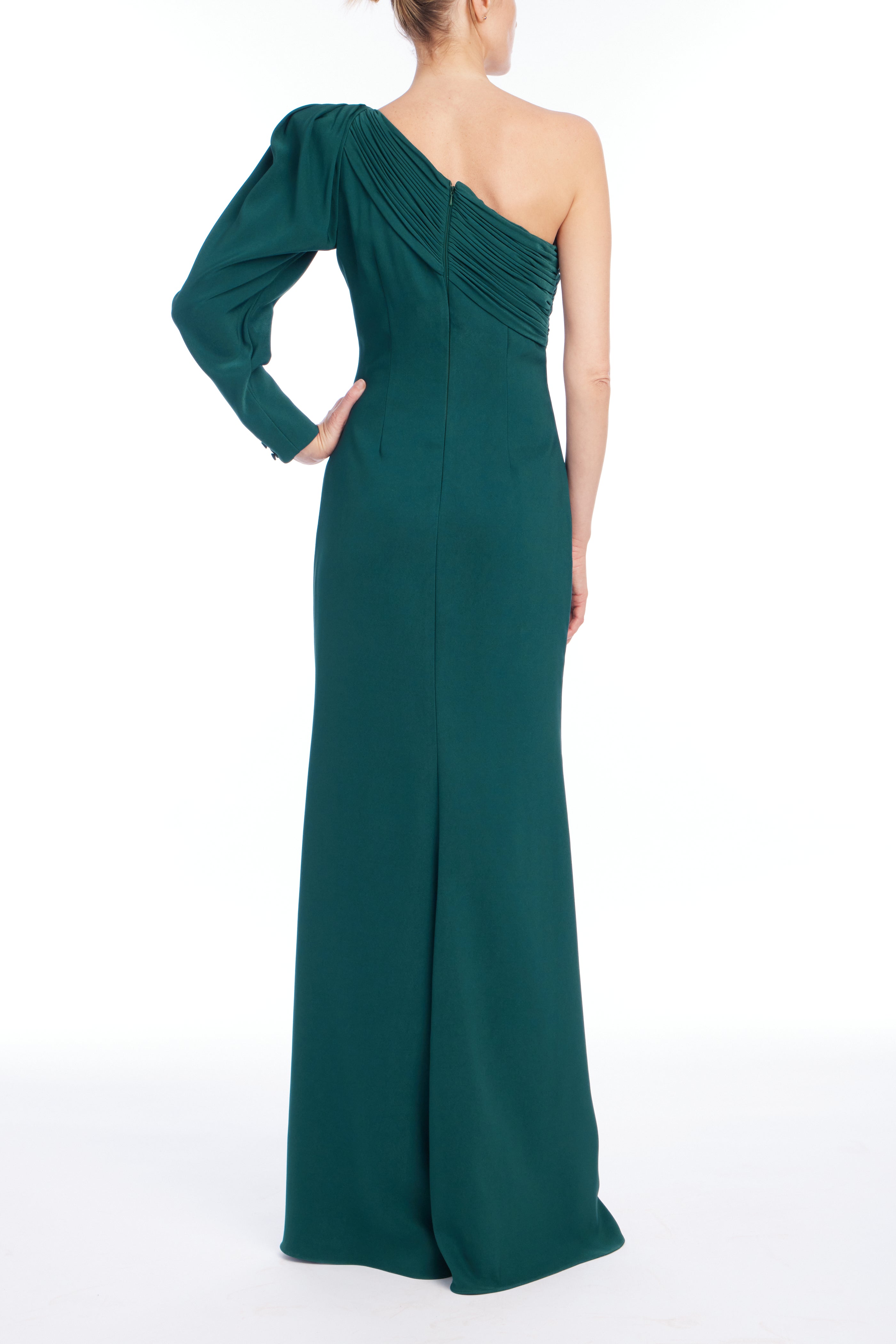 badgley-mischka-one-sleeve-gown-tannengr-n image 3