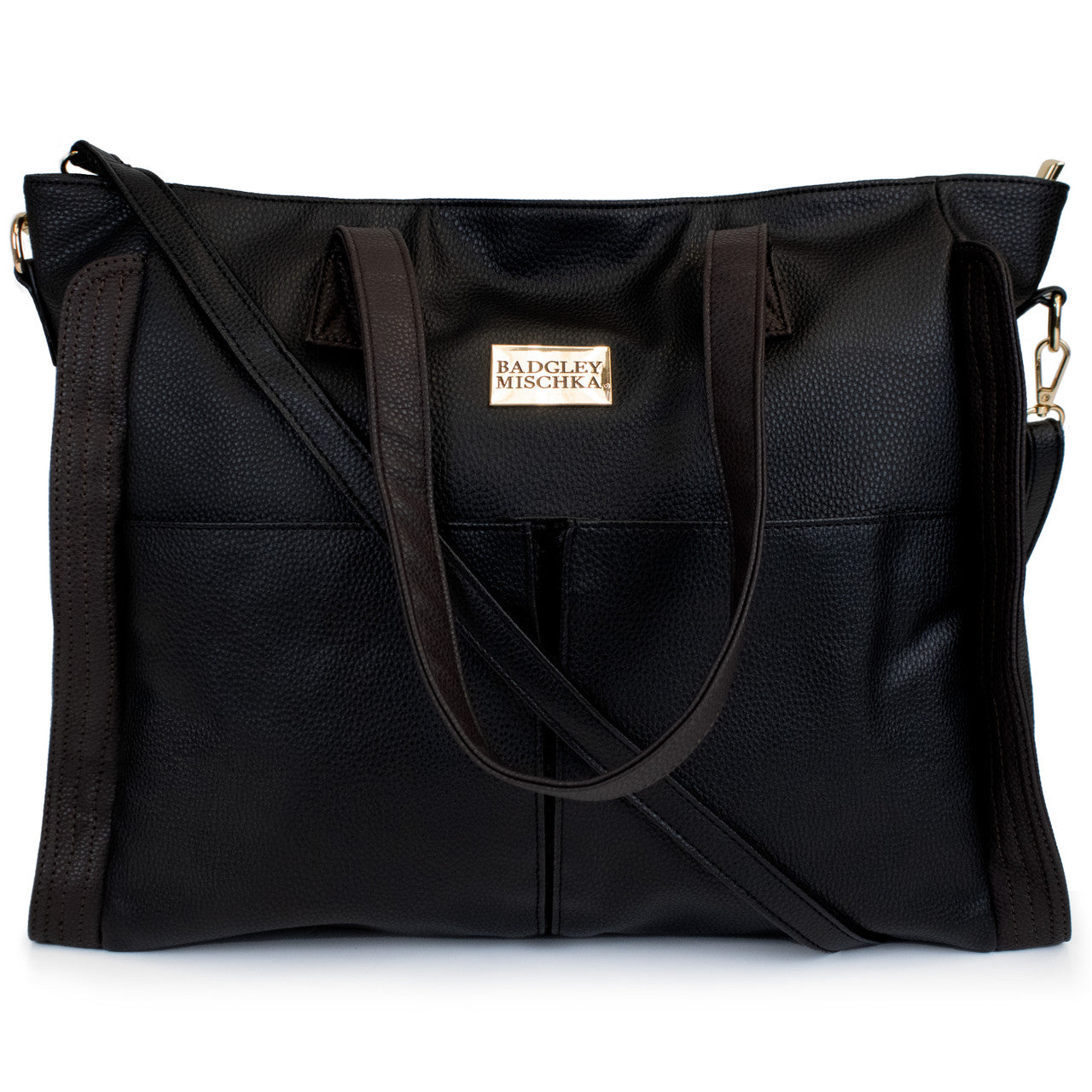 badgley-mischka-rose-weekender-schwarz-vegan-reisetasche image 1